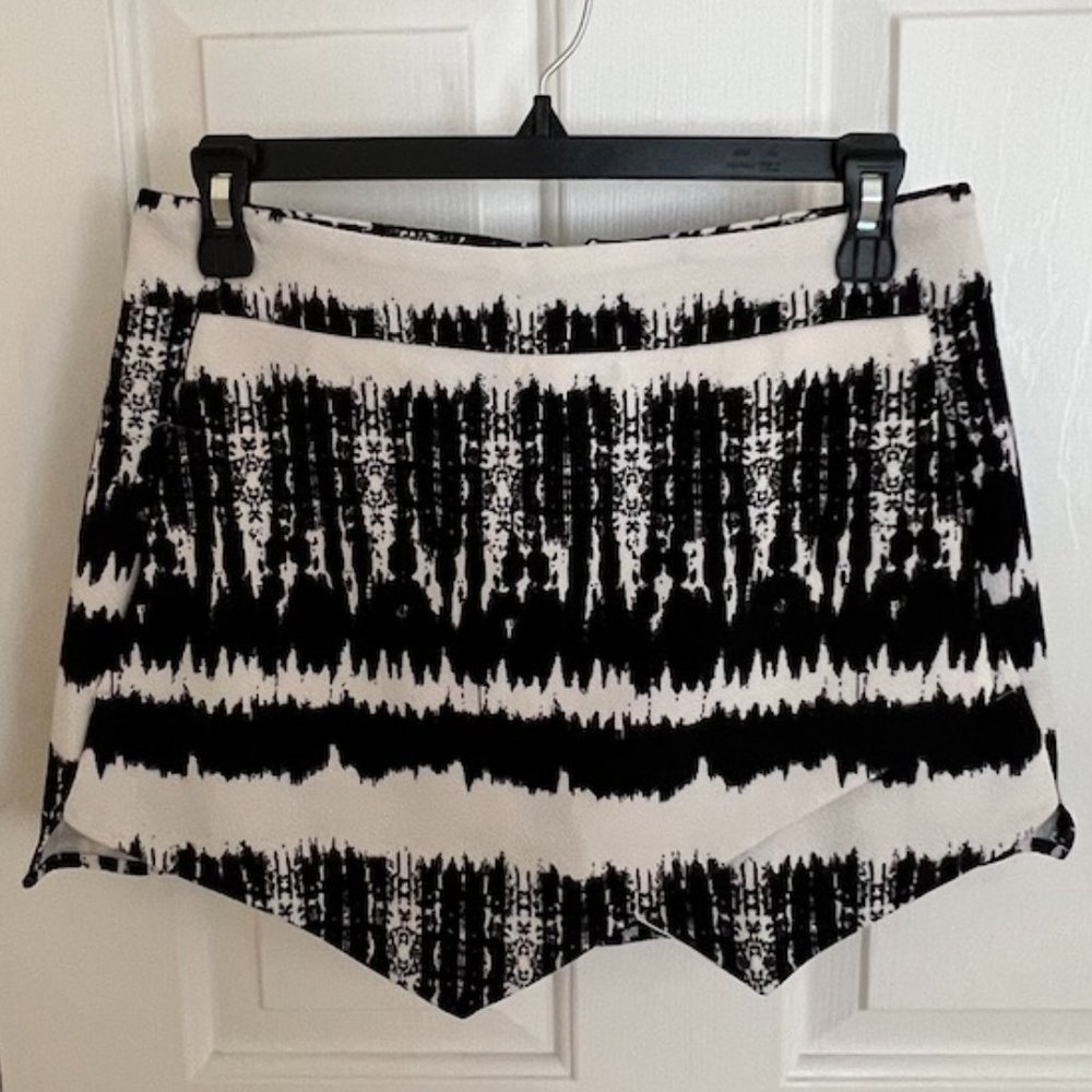Aqua Black and White Skirt
